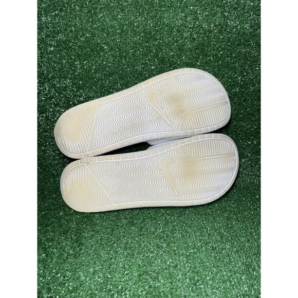 Nike Benassi JDI Slides Beach Gym Mens Size 12 343880-102 White/Blue Sandals - Picture 7 of 8